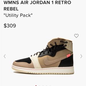 Women Air Jordan 1 Rebel XX UT (wore twice)